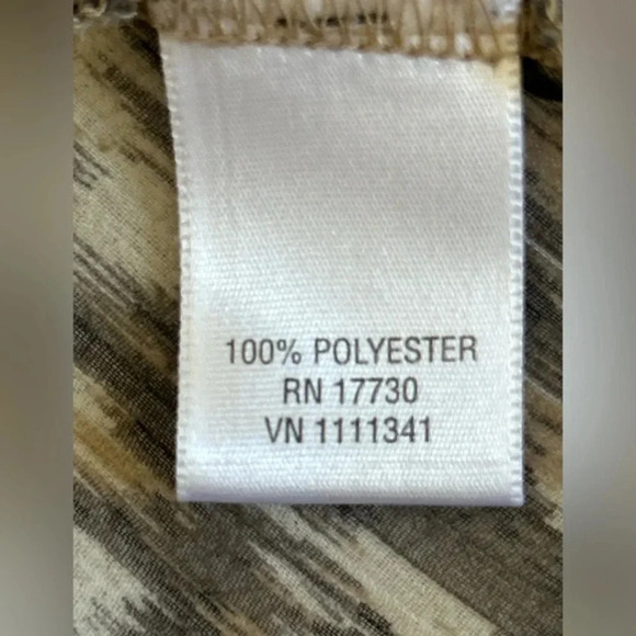 Converse‎ One Star Blouse Women's Medium Multicolor Sheer Flutter Sleeve V-Neck - Picture 5 of 14